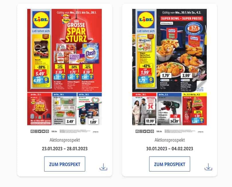 Lidl Angebote in den Prospekten