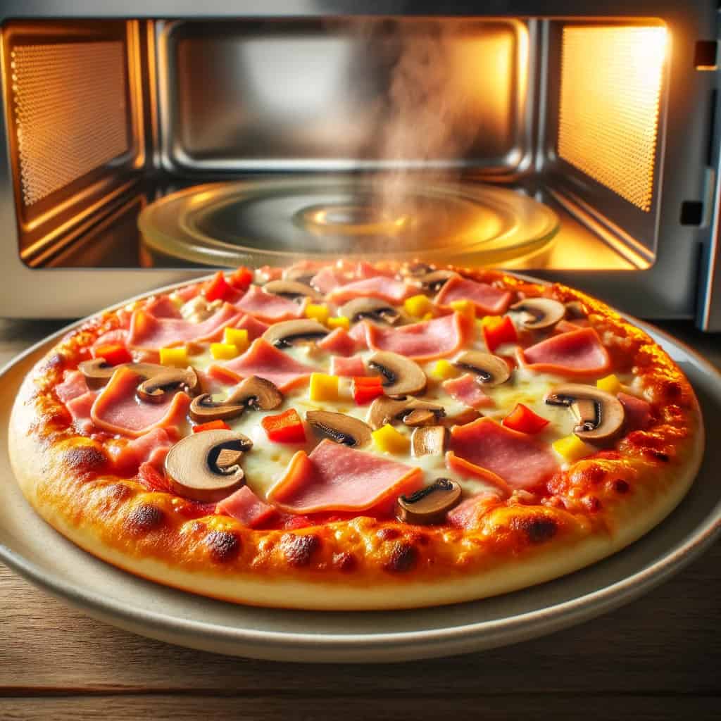 Pizza in der Mikrowelle zubereiten
