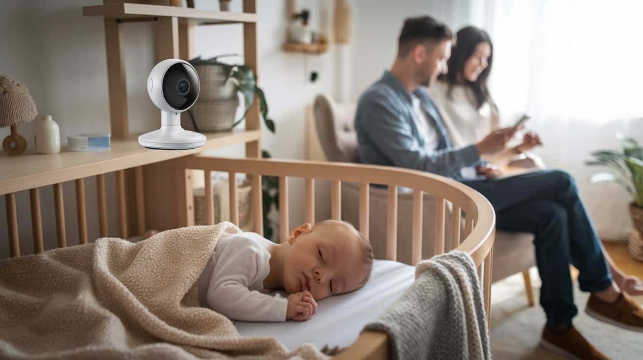 Kinderzimmer-Setup mit modernem Babyphone für optimale Sicherheit