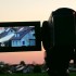 Camcorder beim Filmen eines Sonnenuntergangs