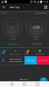 Die App zum Garmin Fitnessarmband