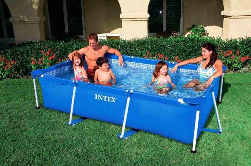 Intex Frame Pool Rechteckig - Aufstellpool in 4 Größen (als Pool-Set mit Abdeckung und Pumpe)