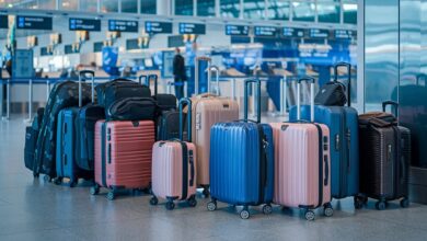 Mehrere Koffer am Flughafen