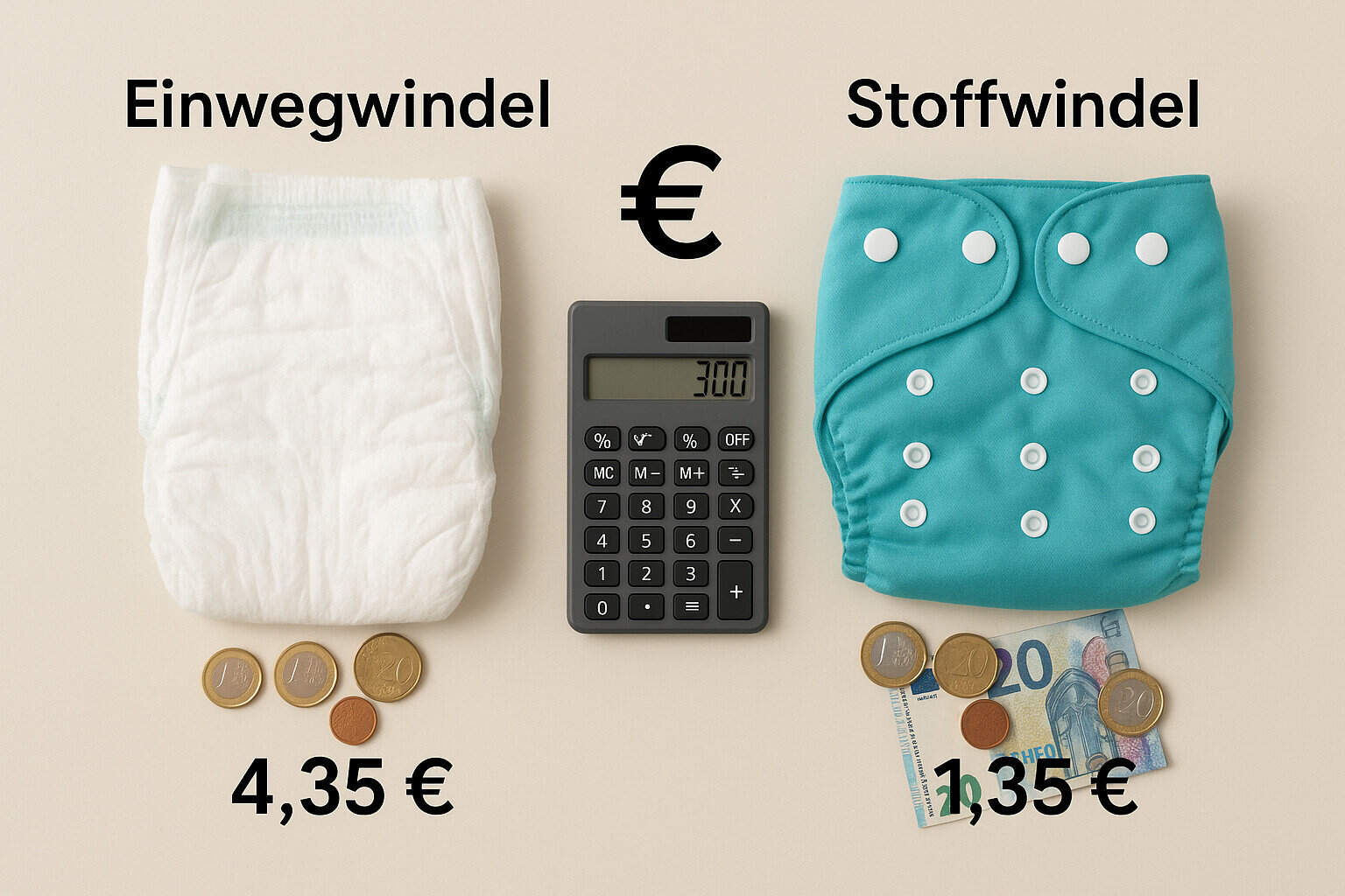Im direkten Vergleich zeigt sich: Eine Einwegwindel kostet im Schnitt 4,35 €, während eine Stoffwindel auf lange Sicht nur 1,35 € pro Nutzung ausmacht. Wer auf wiederverwendbare Stoffwindeln setzt, spart nicht nur bares Geld, sondern schont auch die Umwelt.